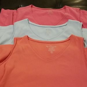 (3) Chico's V-neck tanks size 3
